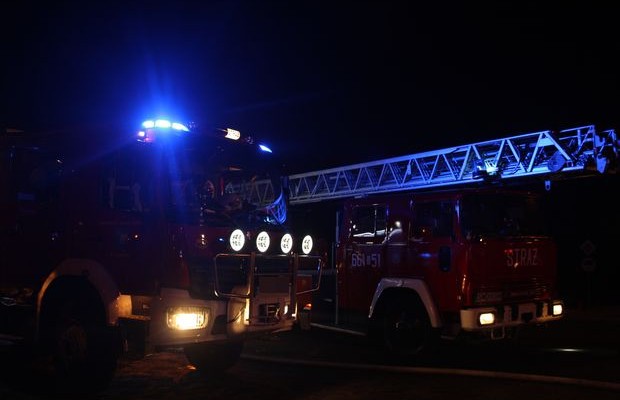 Pożar ciągnika w Raciborzu