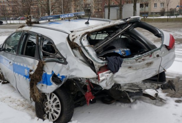 Wypadek w Zabełkowie. Ranni policjanci Radio Vanessa FM