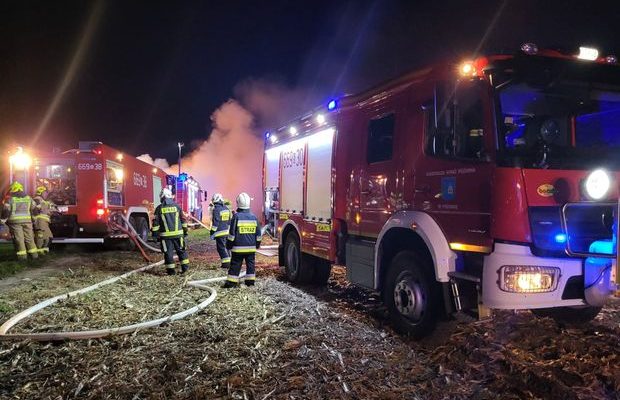 Pożar altanki działkowej