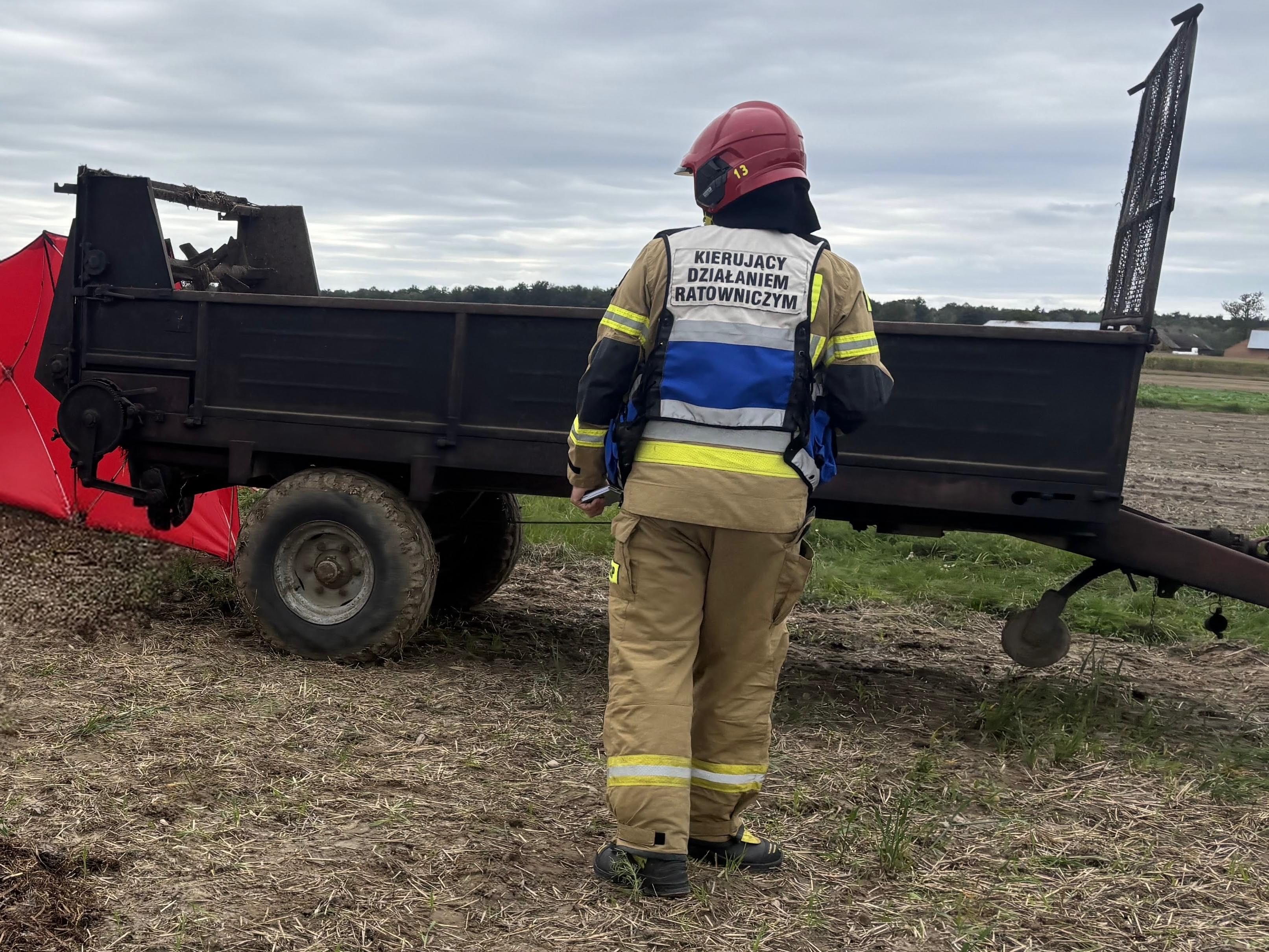 Tragiczny wypadek na polu