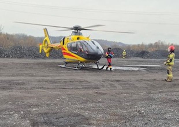 Poparzony podczas prac na hałdzie