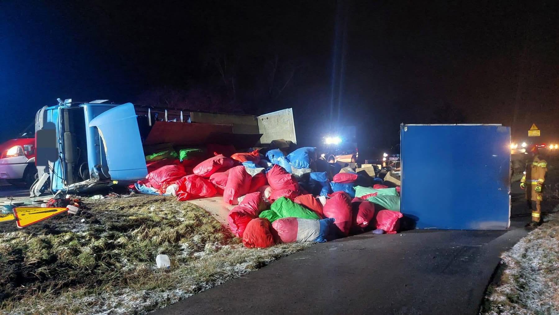 Wypadek ciężarówki!