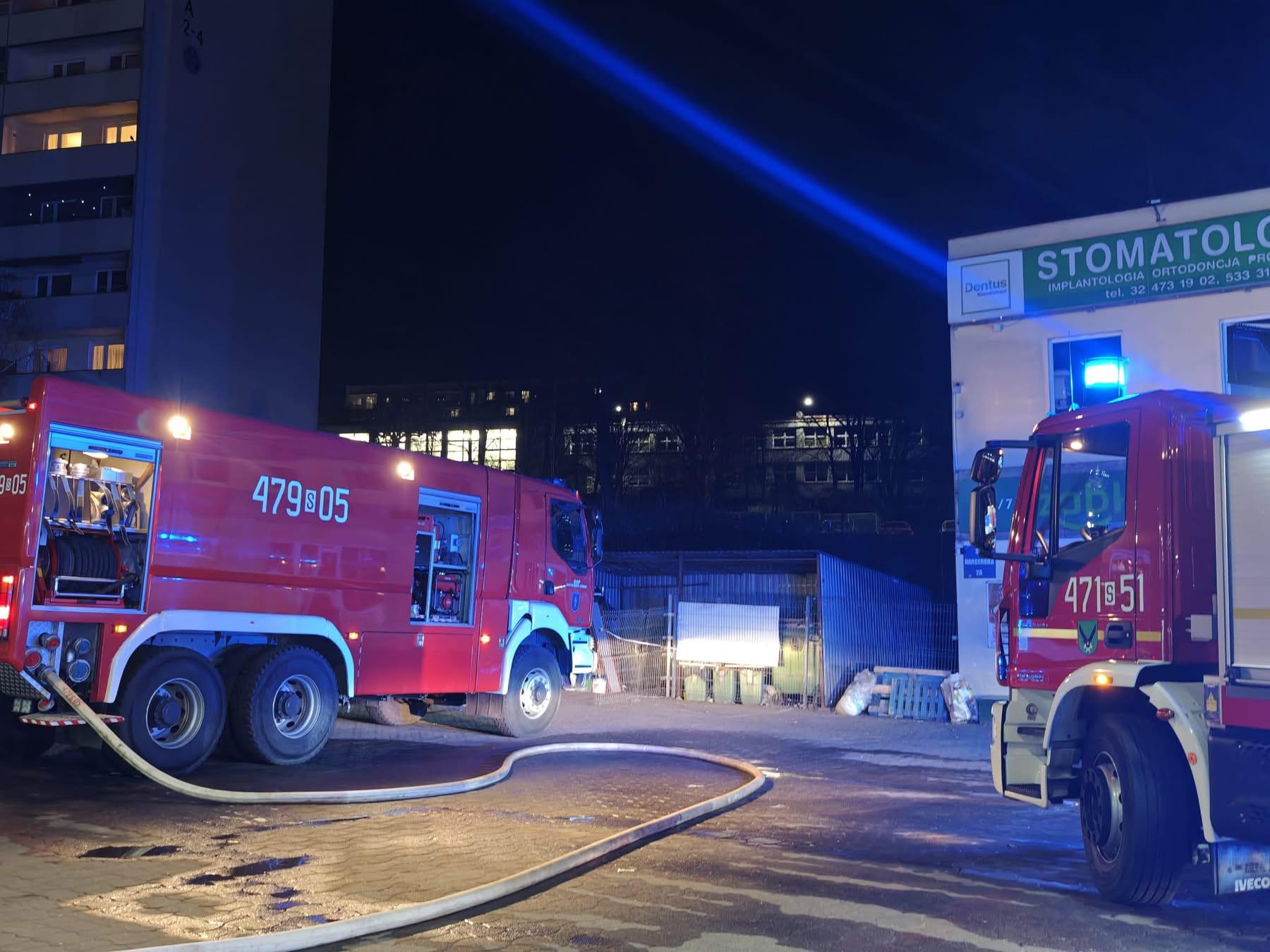 Pożar w Jastrzębiu przy ulicy Harcerskiej