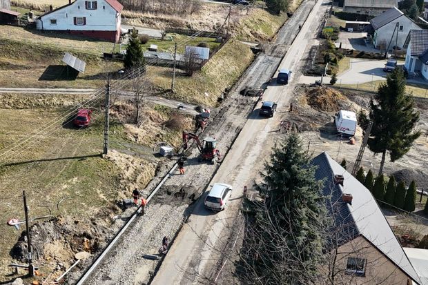 Mszana: postępy na ul. 1 Maja