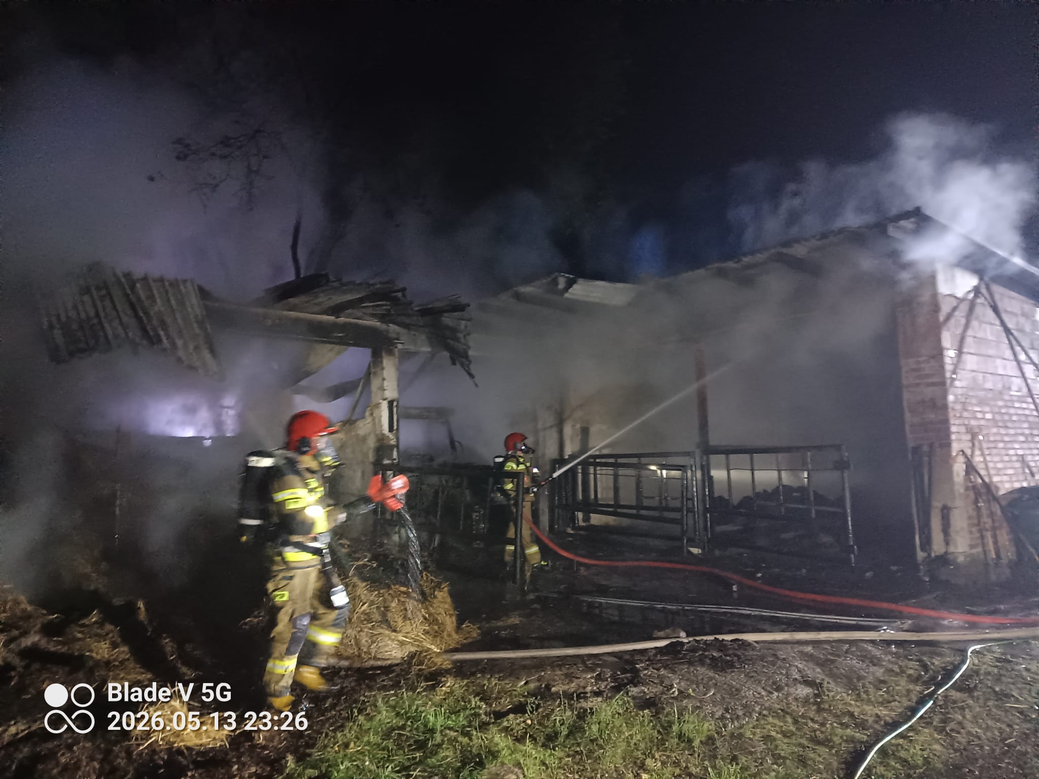 Pożar w powiecie oleskim